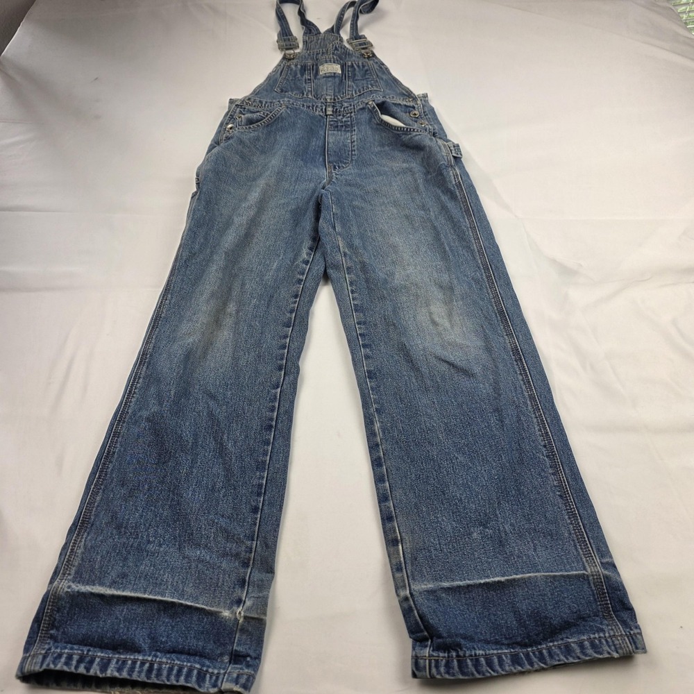 Vintage Levis Bib Overalls Mens Small Blue Denim Workwear Made Hong Kong